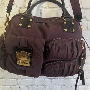MZ WALLACE Bag with Crossbody Strap Purple/Gold